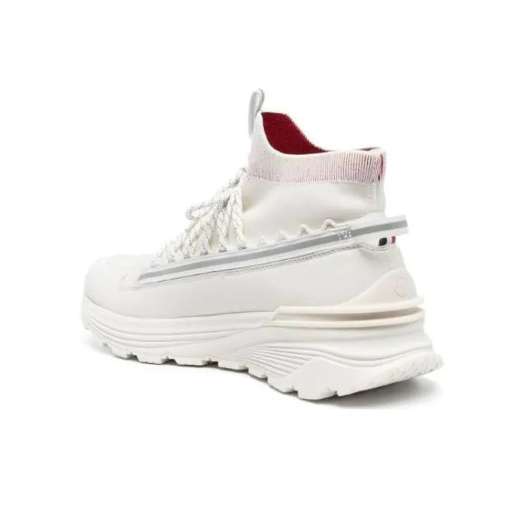 Moncler Monte Runner High Top Casual Shoes Men's White-3