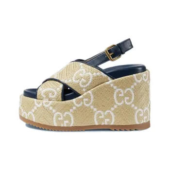 GUCCI One-Strap Sandals 10.5cm Women's Ecru