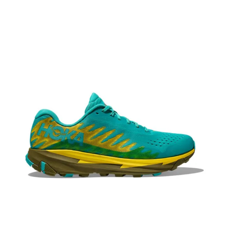 HOKA ONE ONE Torrent 3 Cushioned Slip-Resistant Low-Top Running Shoes Men's Green-1