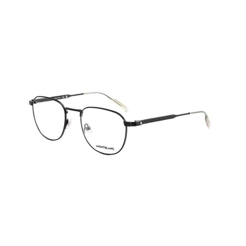 MONTBLANC Alloy Round Eyeglass Frames Unisex Black-2