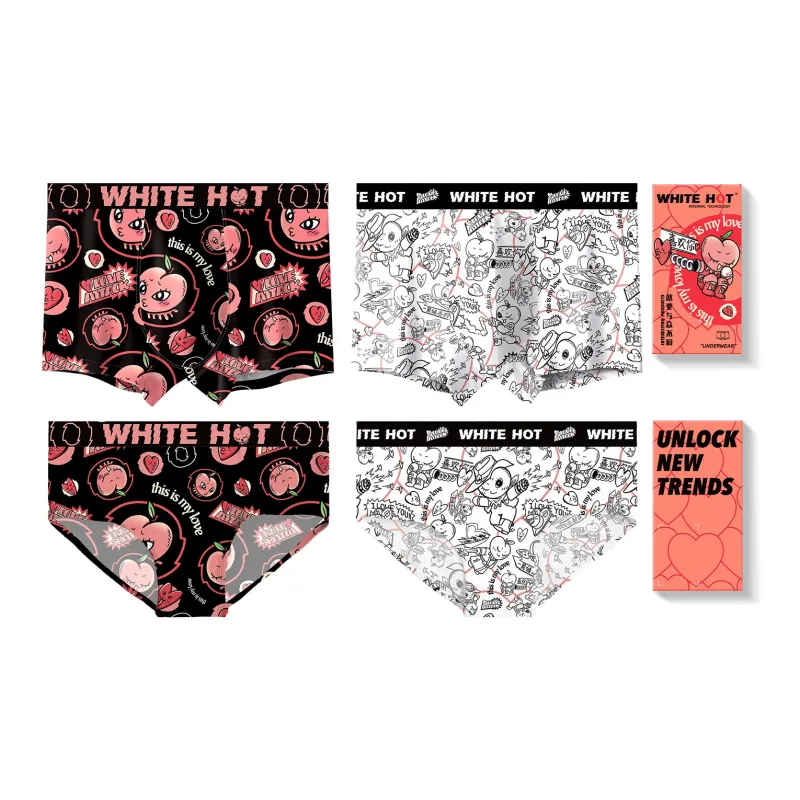 WHITE HOT Unisex Underpants-12