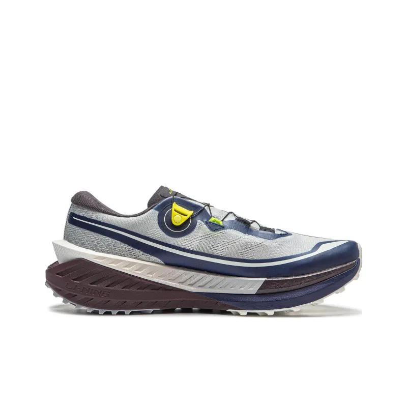 LiNing DLU PRO Cushioning Anti Slip And Wear Resistant Low Top Trail Running Shoes Men's Gray Blue-1