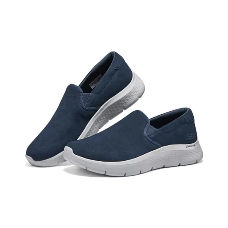 Skechers Go Walk Fle Cushioning Wear Resistant Low Top Casual Shoes Men's Navy-1