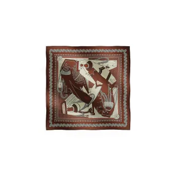 HERMES Shawls Women's Brown/Red