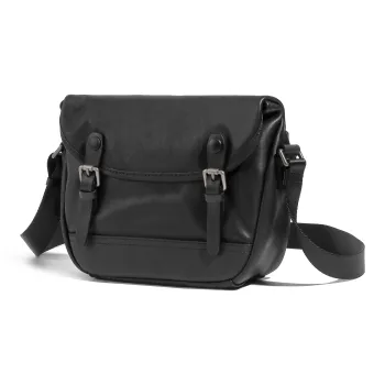 Ace Paul Cow Leather Shoulder Bag, Crossbody Bag Large Size Men's Black