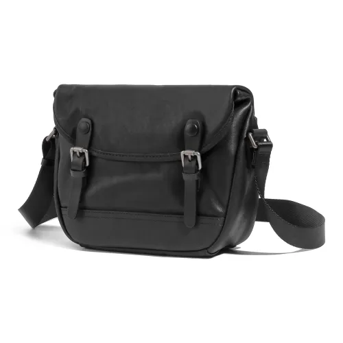 Ace Paul Cow Leather Shoulder Bag, Crossbody Bag Large Size Men's Black
