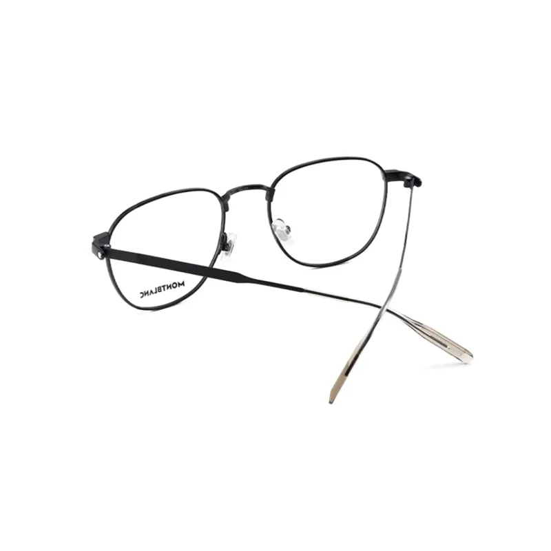 MONTBLANC Alloy Round Eyeglass Frames Unisex Black-3