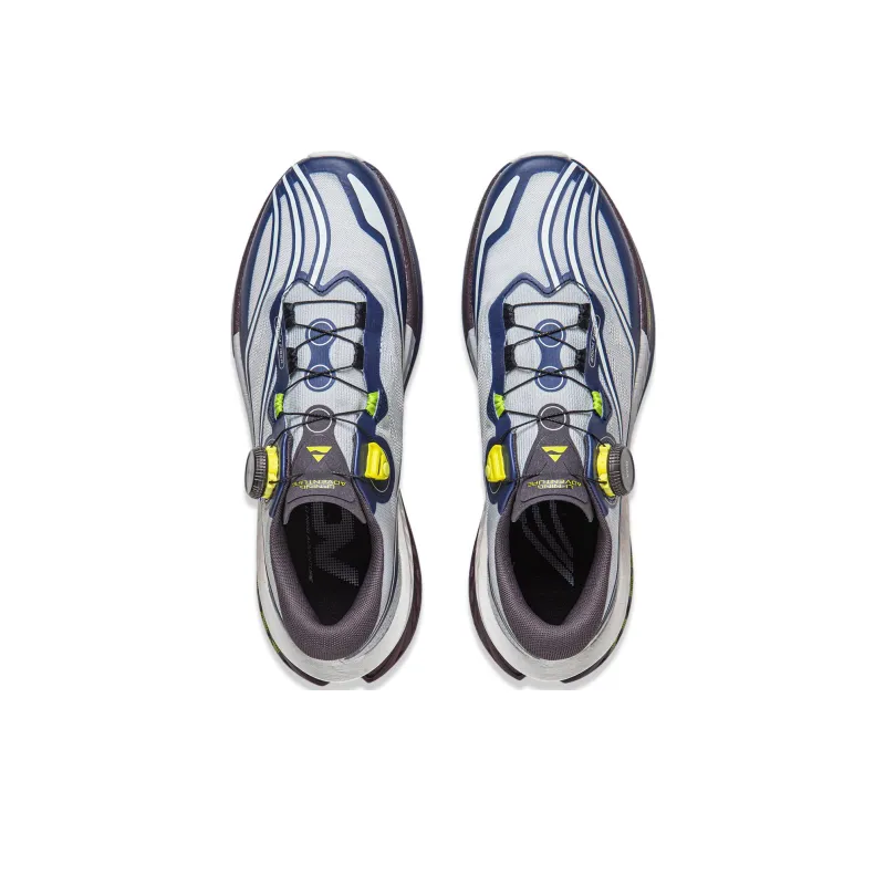 LiNing DLU PRO Cushioning Anti Slip And Wear Resistant Low Top Trail Running Shoes Men's Gray Blue-3