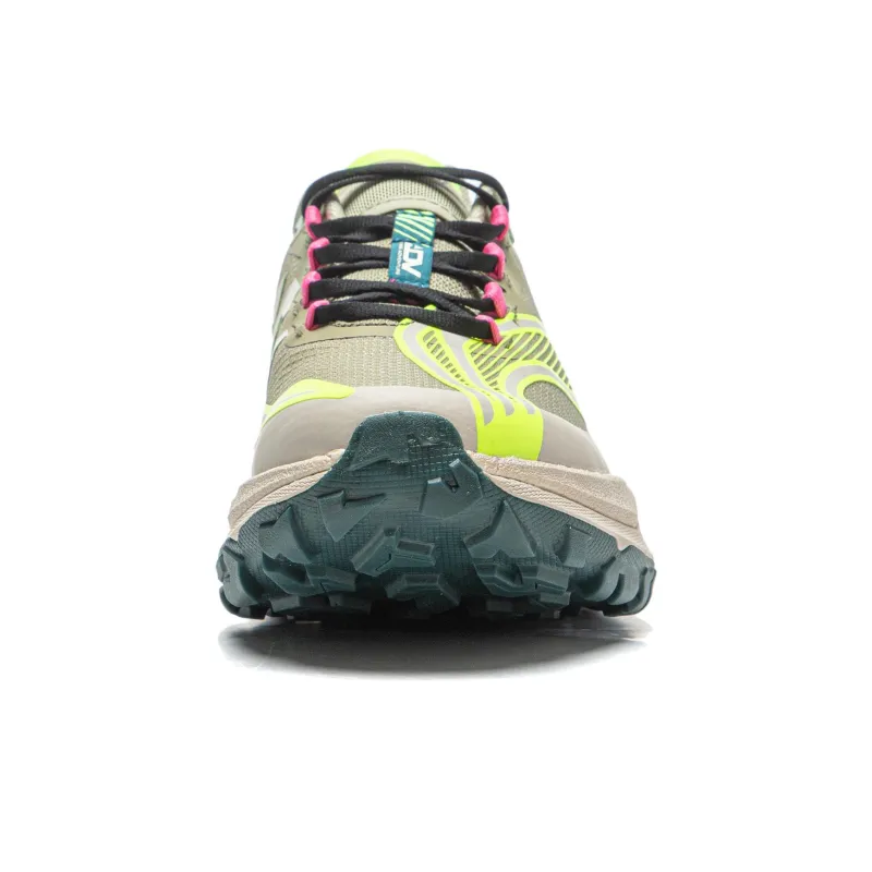 LiNing Cushioning Slip Resistant And Abrasion Resistant Low Top Trail Running Shoes Women's Green Yellow-4