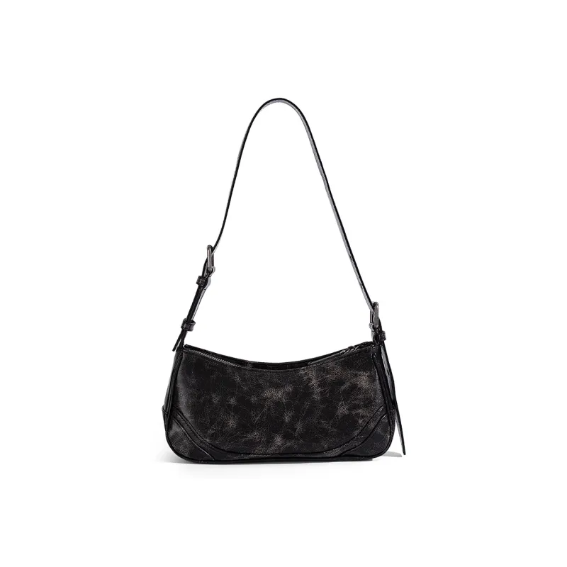 MQ&DR PU Crescent Bag Shoulder Bag Regular Women's Rose/Raspberry/Black/Ecru-8