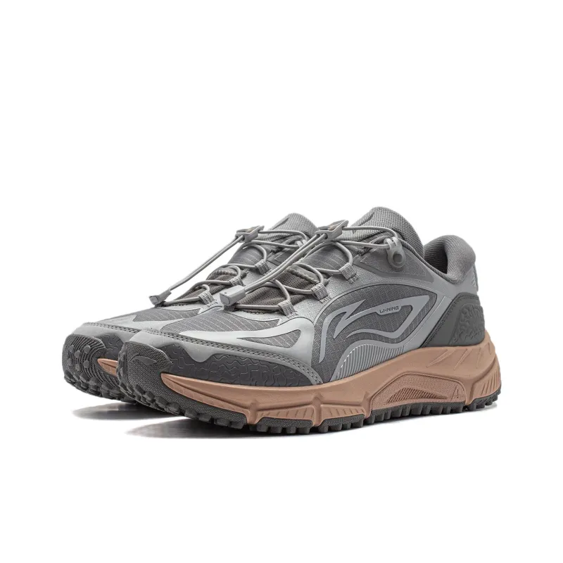 LiNing Yijie Lite V2 Slip Resistant Low Top Running Shoes Men's Gray-2