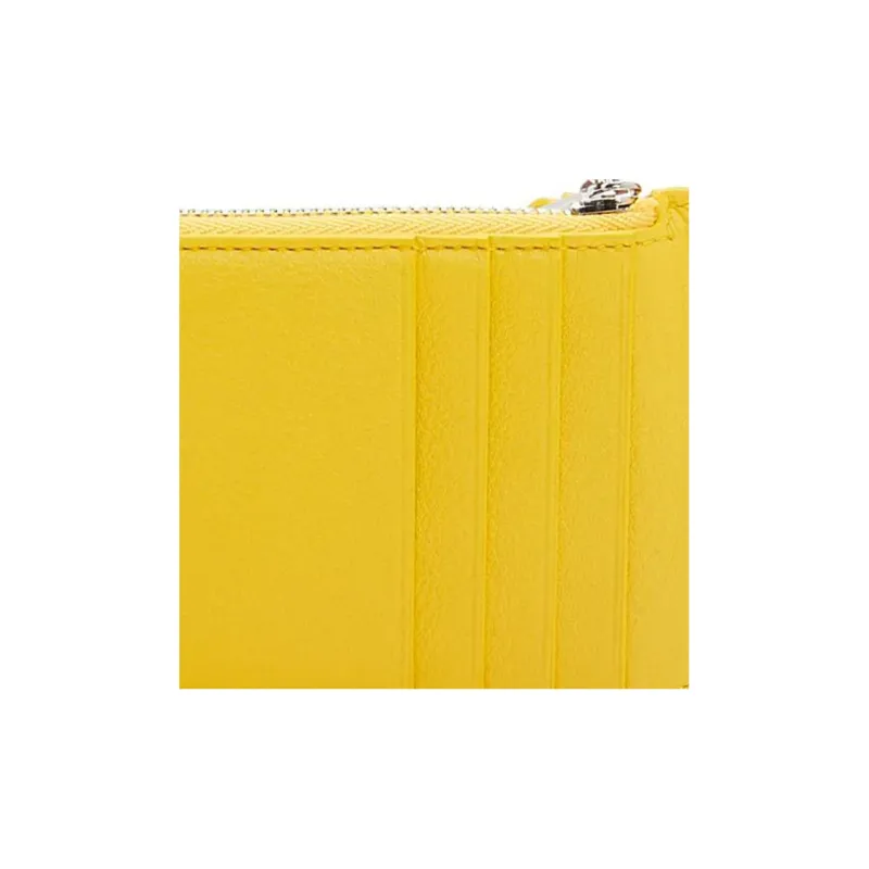 LOEWE Cow Leather Card Holder Tubas Women's Yellow-4