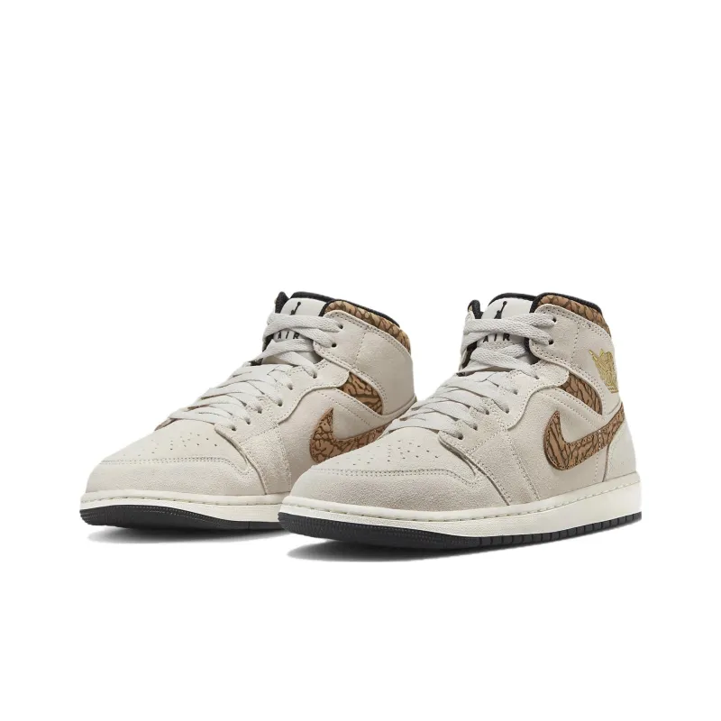 Air Jordan 1 Mid Se 'Brown Elephant'-2