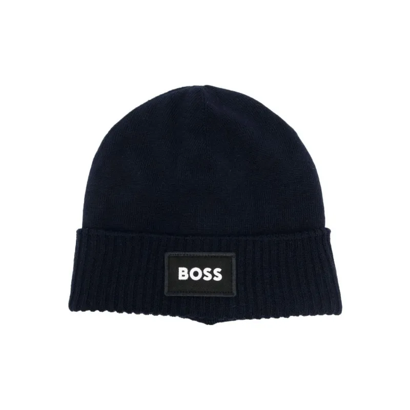 HUGO BOSS Polyester Beanies Kids' Dark Blue-0