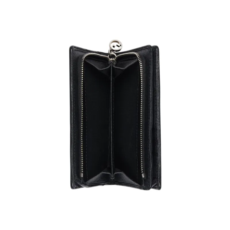GUCCI Blondie Leather Wallet Women's Black-3