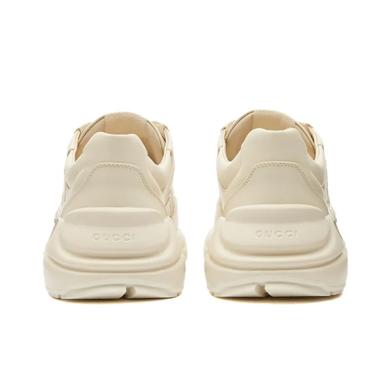 GUCCI Rhyton GUCCI Logo Leather Sneakers-3