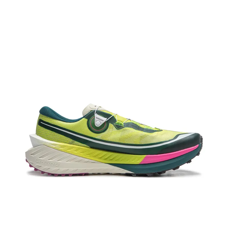 LiNing Dilu Pro Anti Slip Wear Resistant Low Top Trail Running Shoes Men's Yellow Green-1