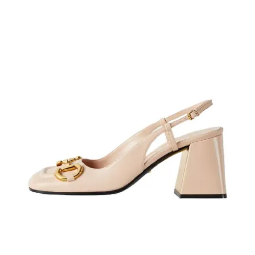 GUCCI Horsebit Mid-heel Slingback Pumps