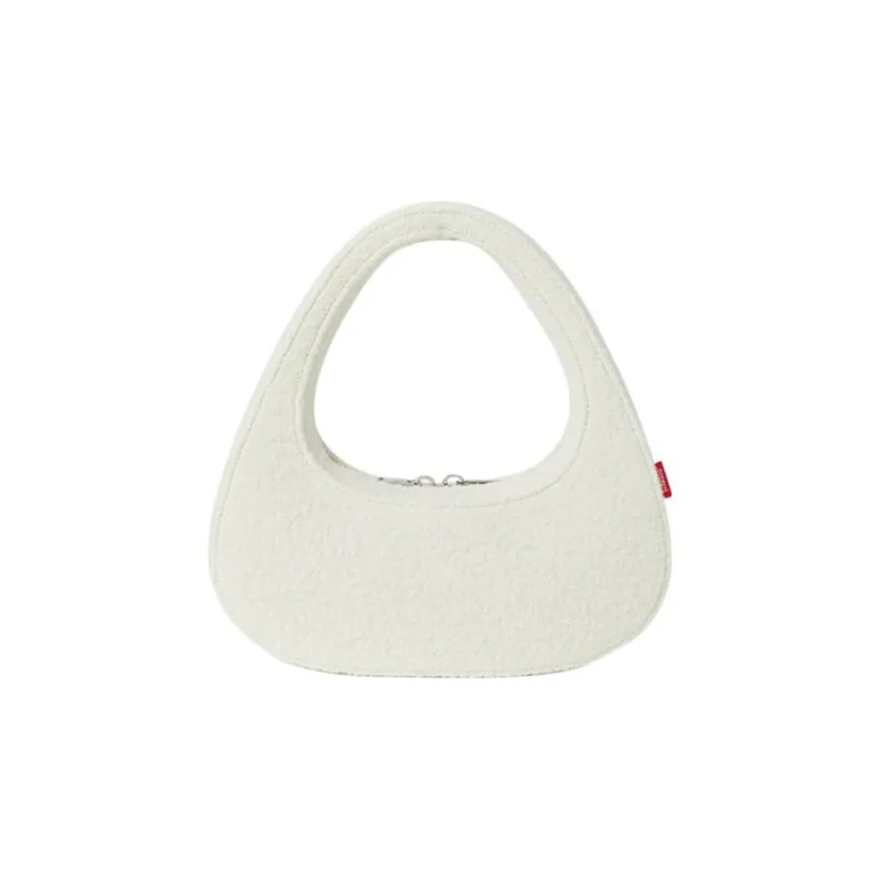 COPERNI Mixed Wool Handbag Shoulder Bag Medium Size Women's White-0