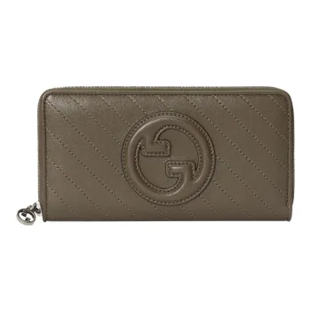 GUCCI Blondie Leather Wallet Women's Brown