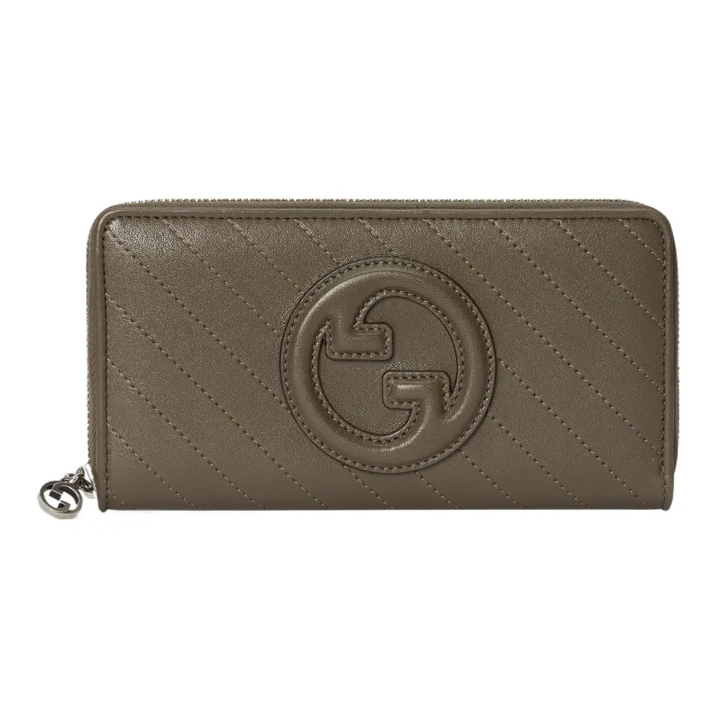 GUCCI Blondie Leather Wallet Women's Brown-0