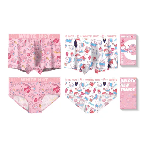 WHITE HOT Happy&mimi Underpants Antibacterial Breathable Unisex 4 Pack