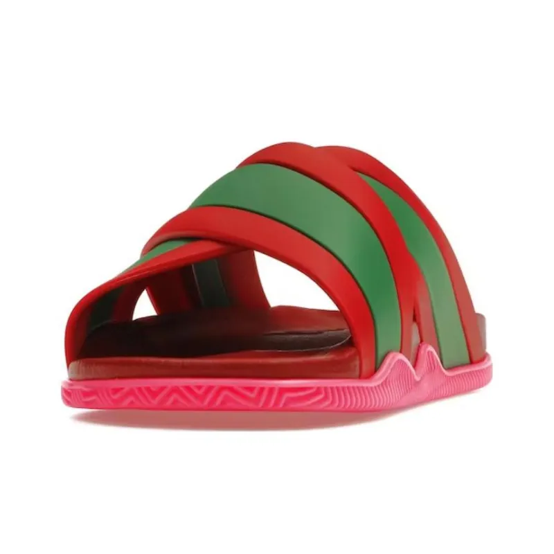 GUCCI Women's Web Stripe Slide Sandal 'Coral' Women's-2