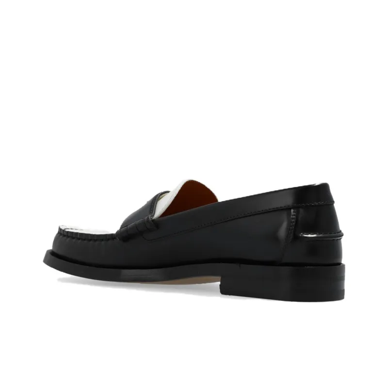 GUCCI Women's Loafer 'Interlocking G Cut Out Black White' Women's-4