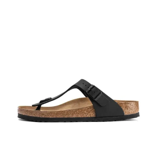 Birkenstock Leather Buckle Flip Flops