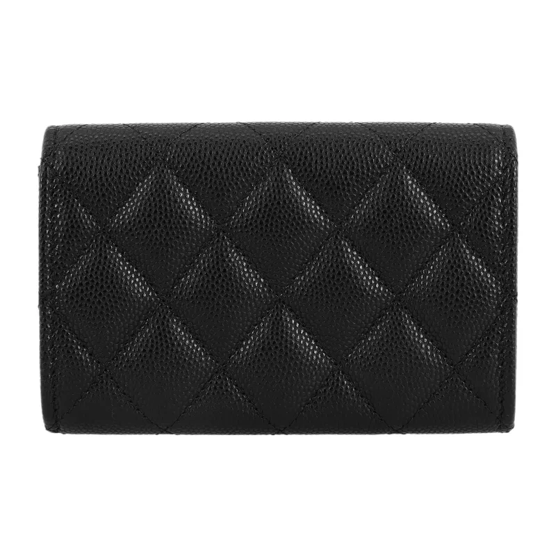 CHANEL Caviar Calfskin Card Holder Women's Black-2