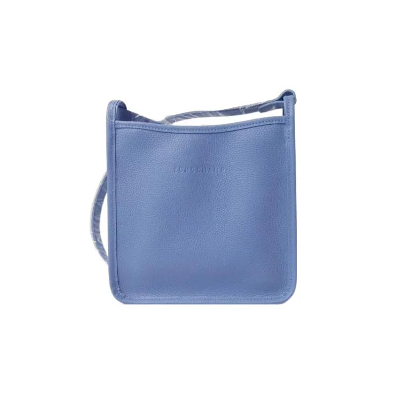 LONGCHAMP Le Foulonné Leather Tote Bag Shopping Bag Shoulder Bag Crossbody Bag Small Size Women's Blue-0