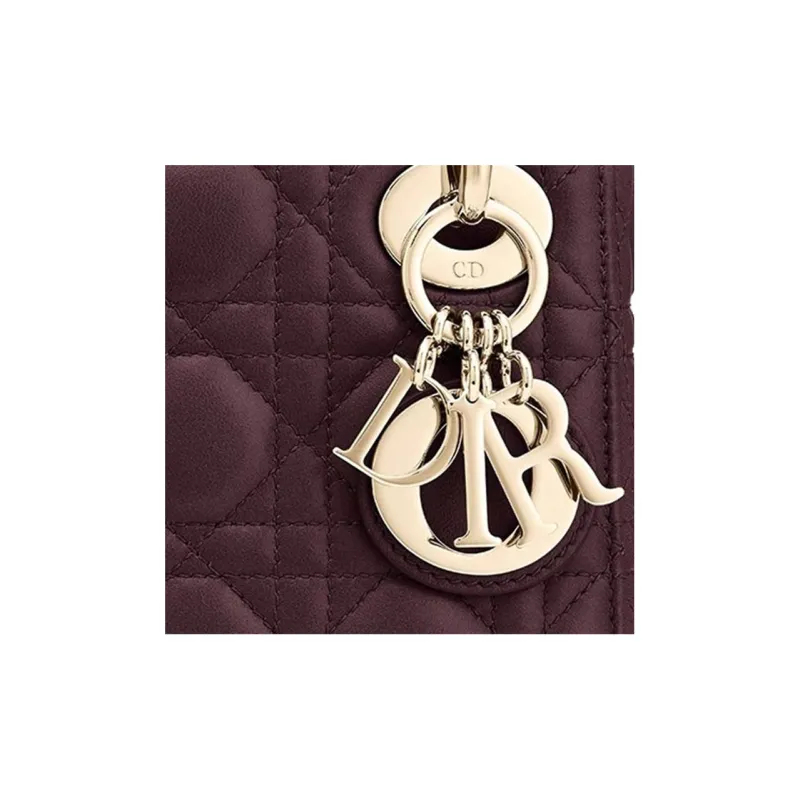 DIOR Lady Dior Sheepskin Dior Bag Shoulder Bag Crossbody Bag Handbag Mini Women's Fuchsia-4