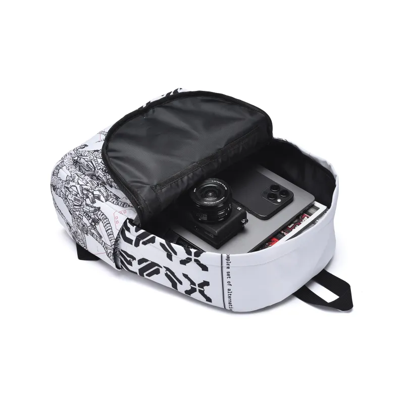 ONRF X SOUNDBYTE Collaboration Polyester Backpack Laptop Bags Unisex Gray-12