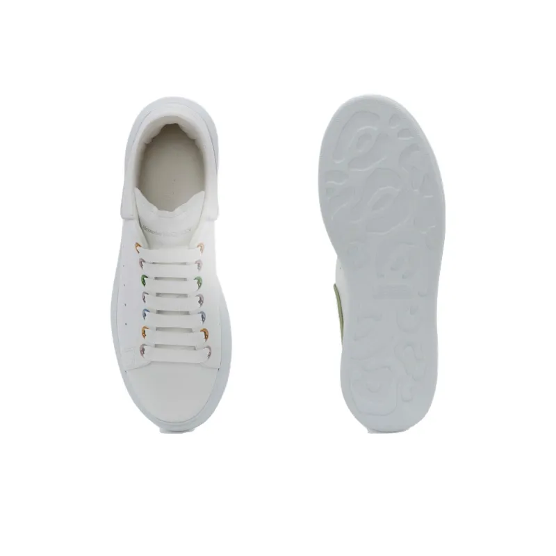 Alexander McQueen Oversized Sneakers 'White Metalic Eyelets' Women's-4