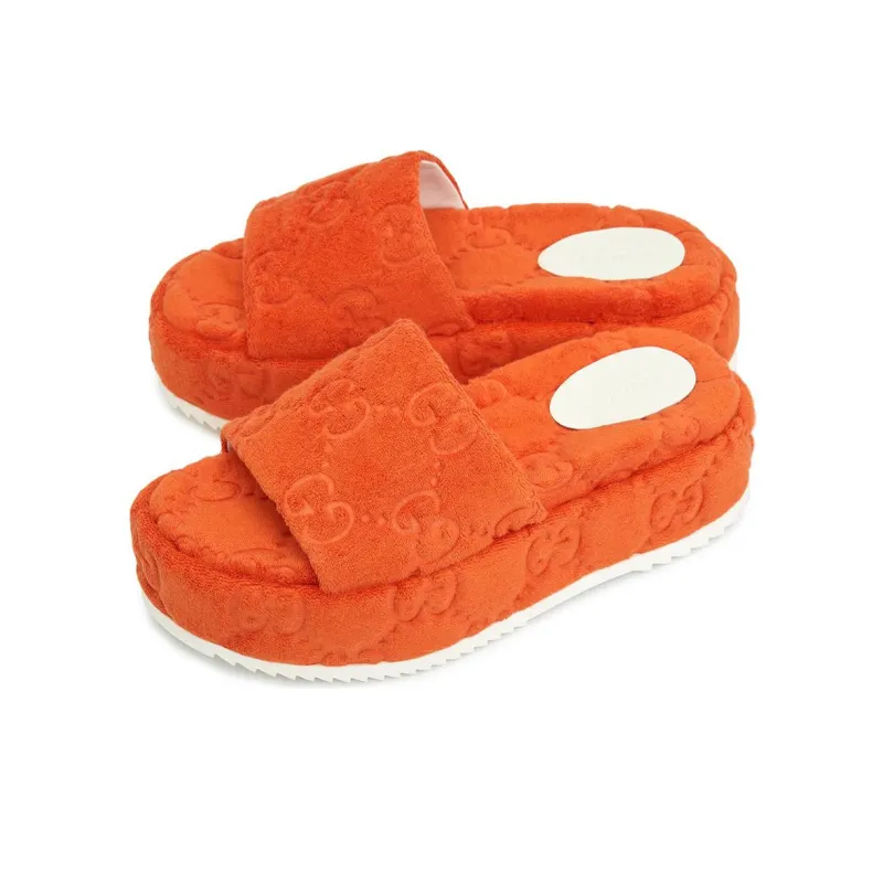 GUCCI GG Platform Sandal Orange-2