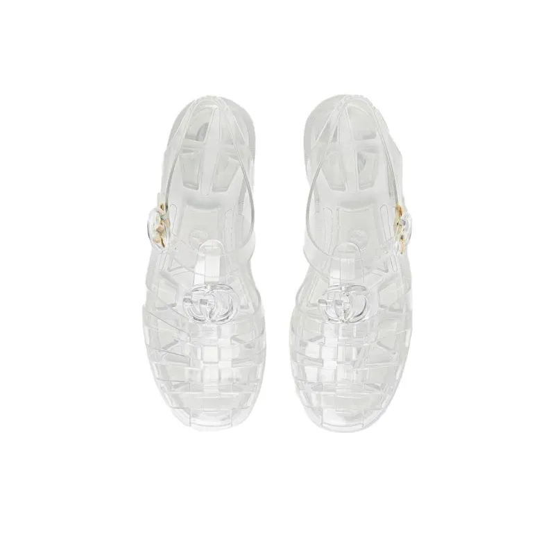 GUCCI Women's Gg Fisherman Sandal 'Clear'-5