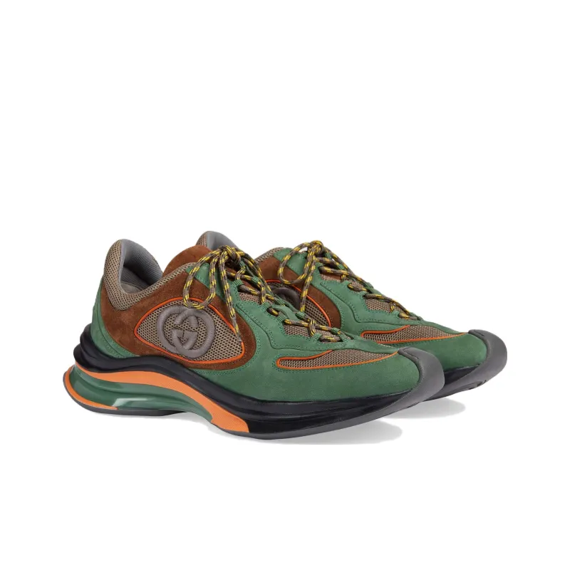 GUCCI Run Sneaker 'Green Brown'-2