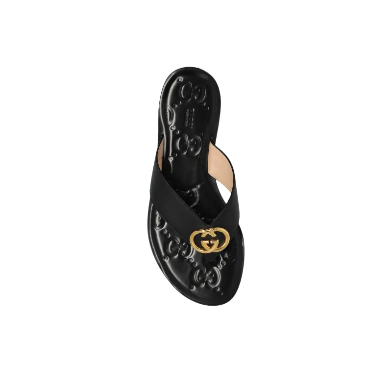 GUCCI Interlocking G Thong strap Slides-4