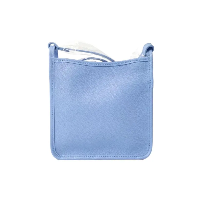 LONGCHAMP Le Foulonné Leather Tote Bag Shopping Bag Shoulder Bag Crossbody Bag Small Size Women's Blue-3