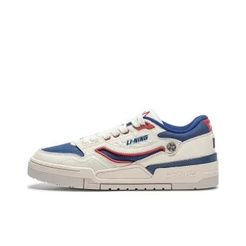 LiNing 001 BTC BTC PREMIUM Cushioning Anti Slip And Wear Resistant Low Top Casual Shoes Men's White Blue