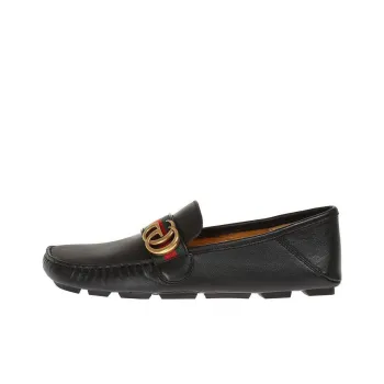 GUCCI Double G Leather Loafers