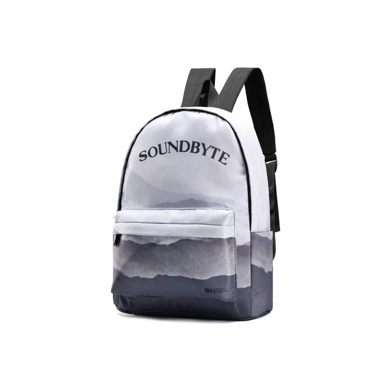 ONRF X SOUNDBYTE Collaboration Polyester Backpack Laptop Bags Unisex Gray-6