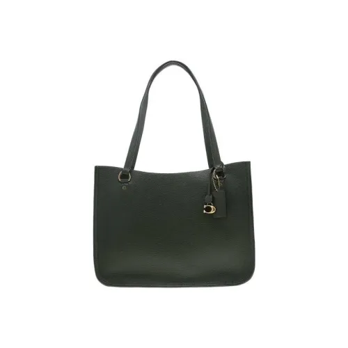 COACH Tyler Polished Litchi Grain Leather Tote Bag Shopping Bag Shoulder Bag Handbag Large Size Women's Jasper