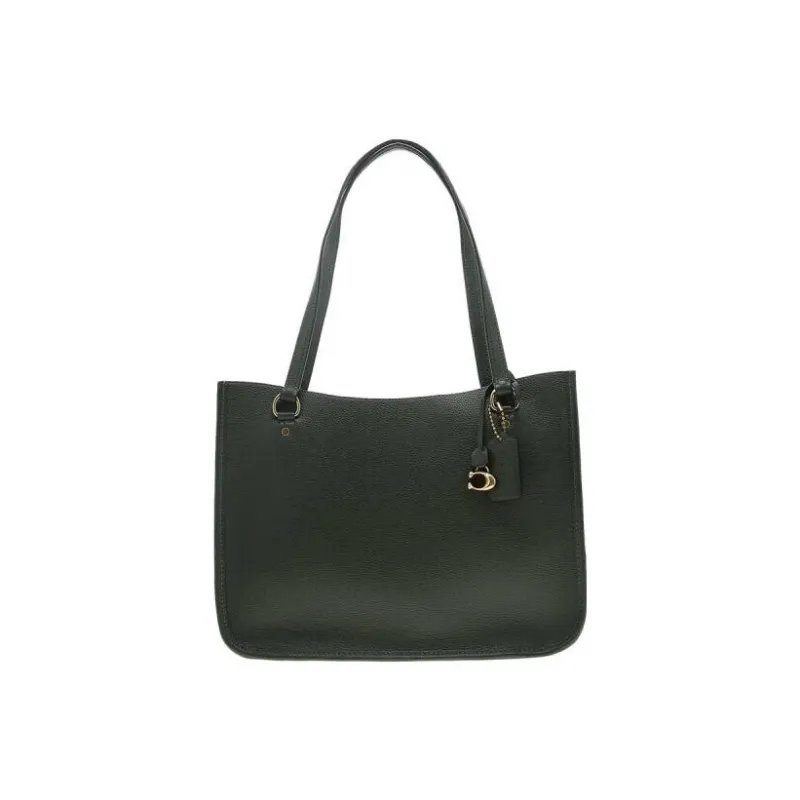 COACH Tyler Polished Litchi Grain Leather Tote Bag Shopping Bag Shoulder Bag Handbag Large Size Women's Jasper-0