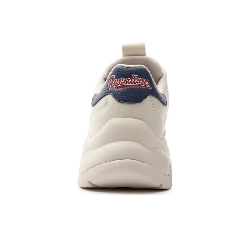 MLB Big Ball Chunky A Cleveland Indians Anti Slip Wear Resistant Low Top Chunky Sneakers Unisex White-3