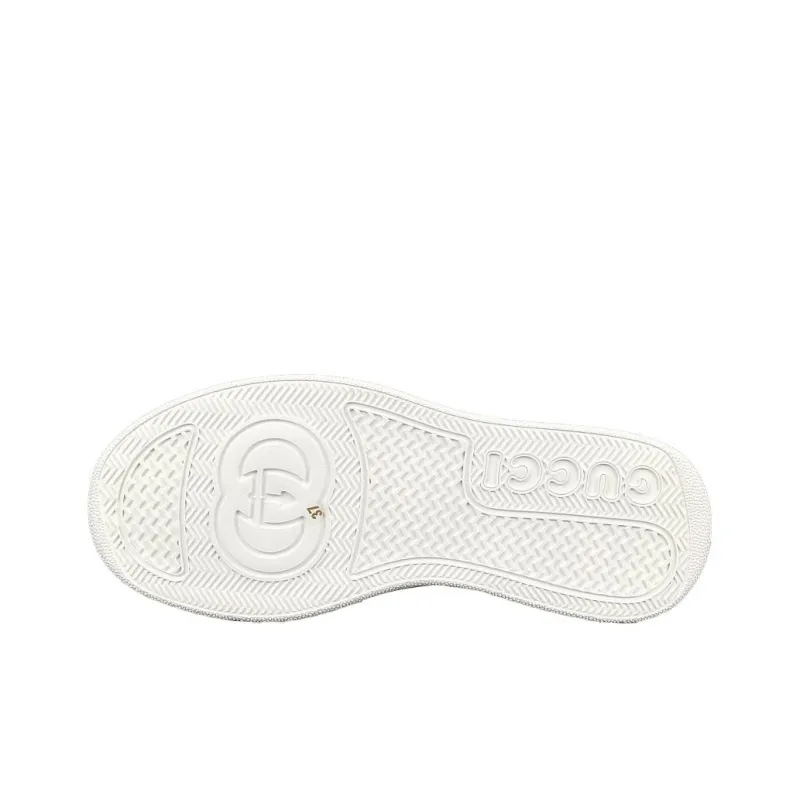 GUCCI GG Supreme Low Top Stylish Skateboarding Shoes Women's Ecru-5