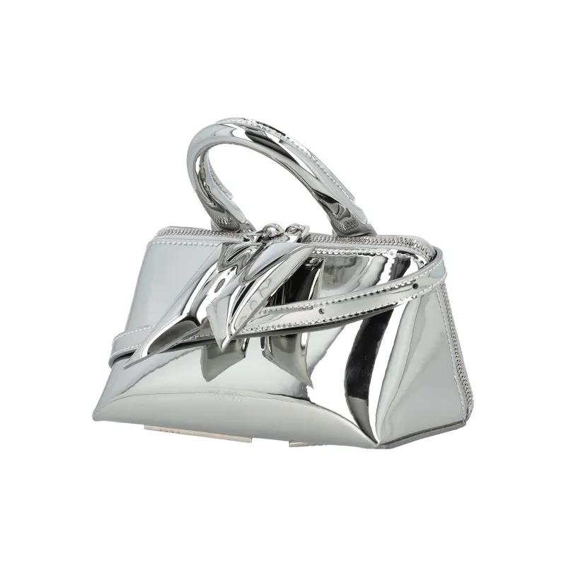 The Attico Polyurethane Handbag Mini Women's Silver-4