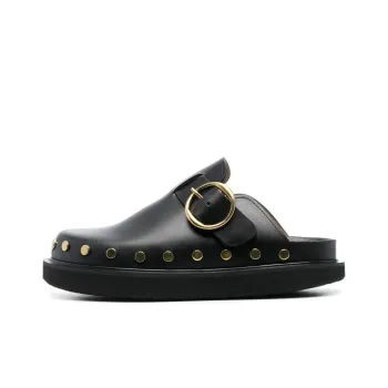 ISABEL MARANT Stud-detailing Flat Leather Mules