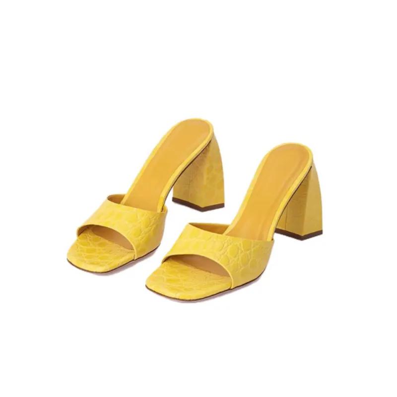 By Far Michele Slide Slippers Women's Yellow-2