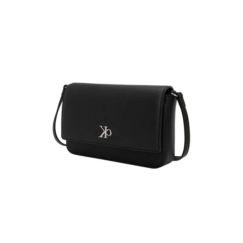 CALVIN KLEIN Synthetic Material Envelope Bag, Shoulder Bag, Crossbody Bag Medium Size Women's Space Black-2